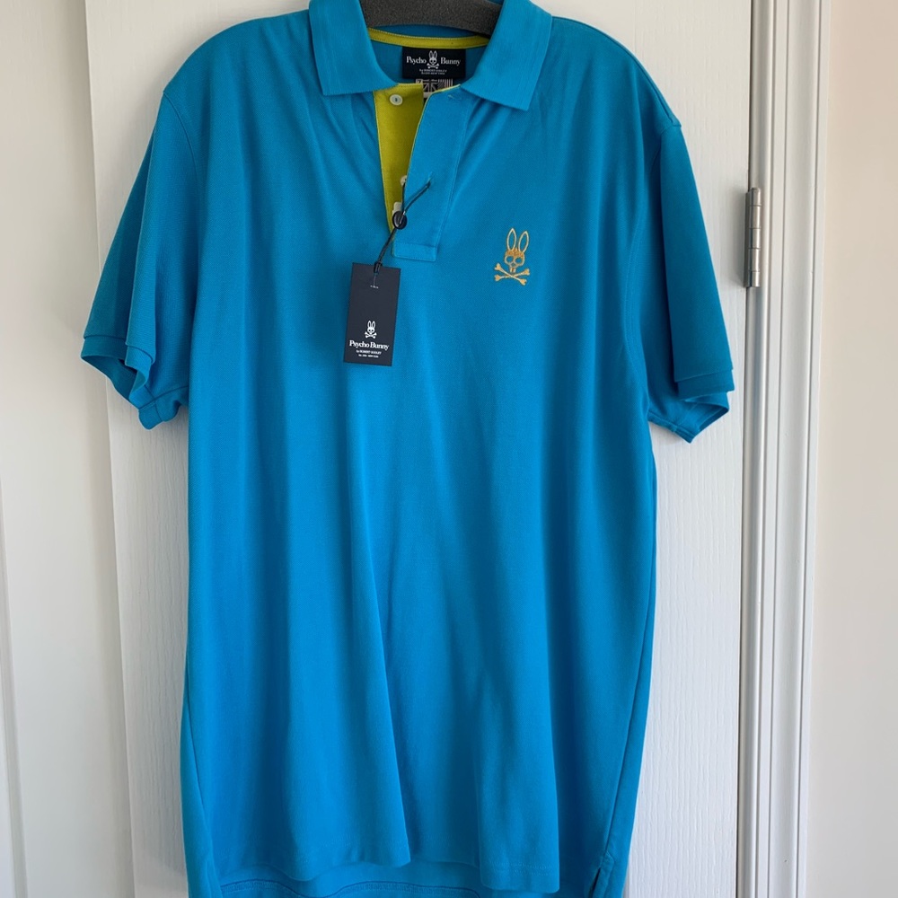 Psycho Bunny Blue Polo